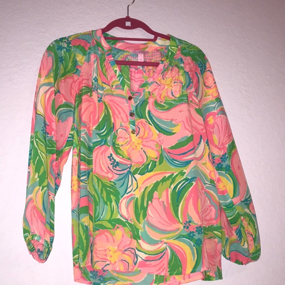 Lilly Pulitzer Elisa Silk Top - Picture 1 of 3